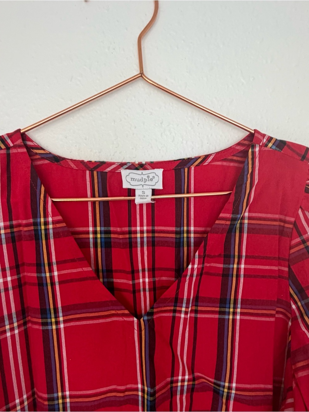 Mud pie ashford plaid top small - Picture 2 of 6